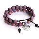 thumbnail image 1 of Tree of Life Bracelet - Lava Stone Essential Oil Gemstone Beaded Yoga Meditation Regalite Stone Beach Charm Bracelet Set(Purple), 1 of 3