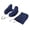 navy blue, variant on Travel Neck Pillow with Hood Inflatable Soft Fleece U Shape Head Support Portable Sleep Pillow for Plane Office