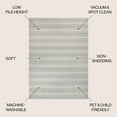 thumbnail image 3 of JONATHAN Y WASHABLE 4 x 6 Area Rug, Fawning Two-Tone Striped - Cream/Light Gray, WSH304B-4, 3 of 9