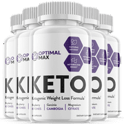 (5 Pack) Optimal Max Keto - Supplement for Weight Loss - Energy & Focus Boosting Dietary Supplements for Weight Management & Metabolism - Advanced Fat Burn Raspberry Ketones Pills - 300 Capsules