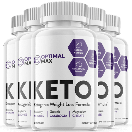 (5 Pack) Optimal Max Keto - Supplement for Weight Loss - Energy & Focus Boosting Dietary Supplements for Weight Management & Metabolism - Advanced Fat Burn Raspberry Ketones Pills - 300 Capsules