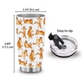 thumbnail image 3 of WIRESTER 20oz Tumbler With Lid Stainless Steel Travel Tumbler, Double Wall Insulated Stainless Steel Coffee Tumbler - Orange Tabby Cat Funny Playful Postures, 3 of 6