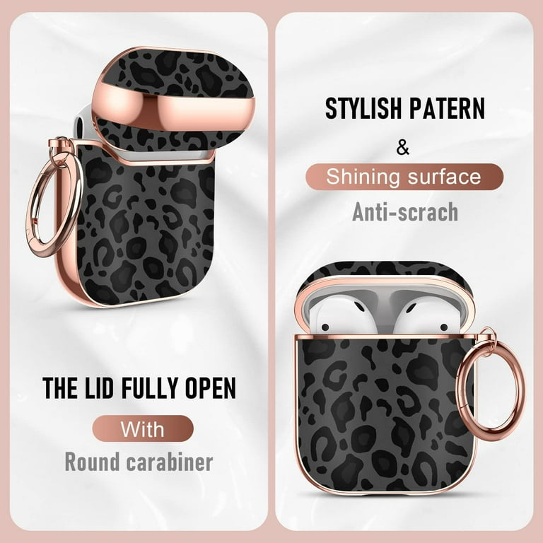 Maxjoy for AirPods Case with Lock, Leopard AirPod Case Lock Hard