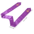 thumbnail image 2 of Houderco Stola Púrpura Para Con Cruz Bordada Para Oficiante De Y Accesorios De Iglesia, 2 of 7