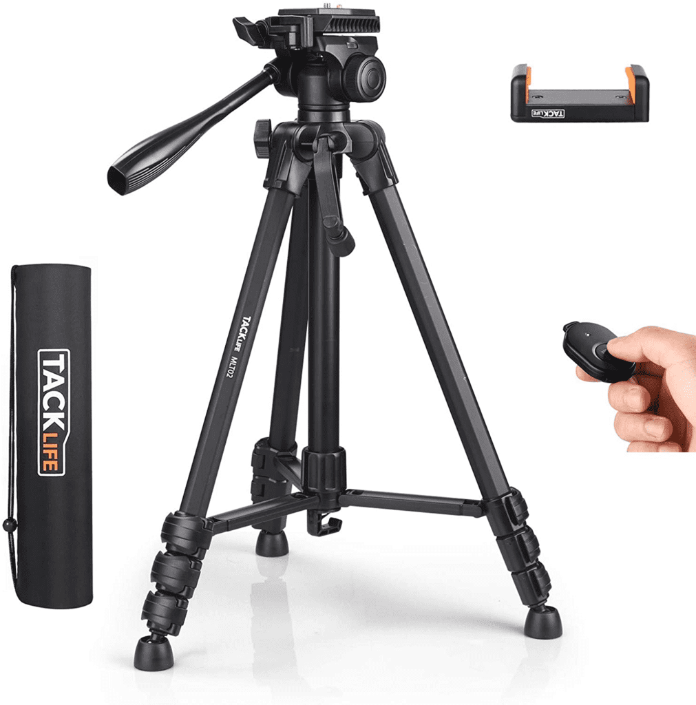 Phone Tripod, Portable and Flexible Tripod with Wireless Remote and Universal Clip, Cell Phone Tripod Stand for Video Recording