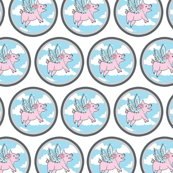 Flying Pig Premium Gift Wrap Wrapping Paper Roll