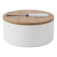 thumbnail image 3 of Airtight Butter Keeper with Lid Porcelain Butter Dish Container Keeper for All White, 3 of 9