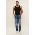 thumbnail image 4 of Victorious Men's Distressed Rip and Repair Denim Jeans DL1119 - Indigo - 36/32, 4 of 6