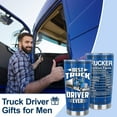 thumbnail image 3 of Truck Driver Gifts for Men Truck Driver Appreciation Present Cool Trucker Gift for Husband Dad Birthday Fathers Day Trucker Gift Ideas Stainless Steel Tumbler 20oz, 3 of 6