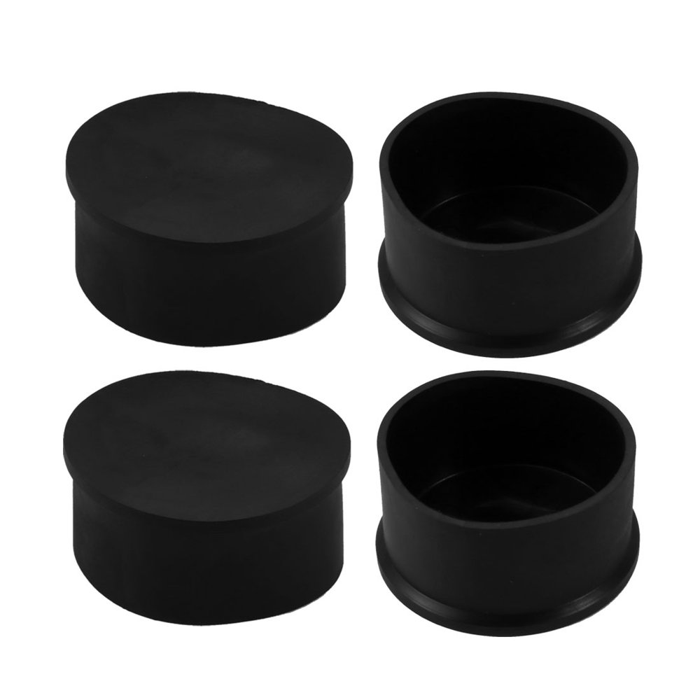 Unique Bargains 4pcs 60mm Diameter Pipe Tube Insert Chair Leg Cap Round