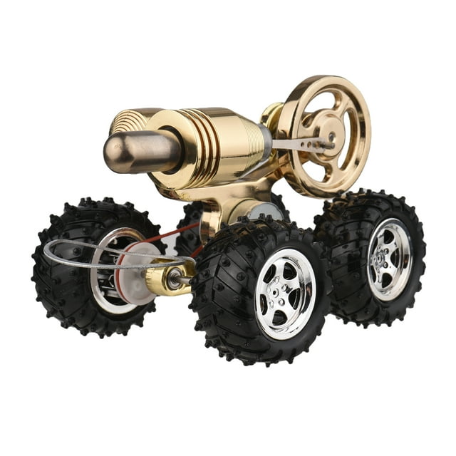 Stirling Engine Kit Electricity Generator Hot Air Car Motor Model Physical Generator Model with Flywheel Design Science Experiment DIY Education Toy for Teacher Adults Kids