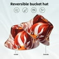 thumbnail image 3 of Kll Red Leaf Flame Fox Bucket Hat for Women Men Packable Travel Beach Sun Hat Outdoor Rave Accessories Reflective Fisherman Cap, 3 of 6
