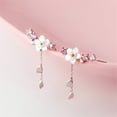 thumbnail image 2 of Maytalsory 1 Paire Fleur Goutte Boucles d'Oreilles Strass Anniversaire Mariage Fiançailles Mariée Piercing Bijoux Femmes Filles, 2 of 5