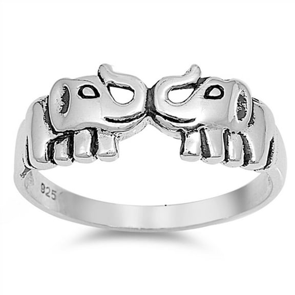 Friendship Elephant Animal Boho Ring .925 Sterling Silver Band Jewelry Female Male Unisex Size 9