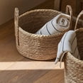 thumbnail image 6 of XKHHLH Seagrass Woven Storage Basket with Handles, Natural Handwoven Round Organizer Basket for Blankets, Toys, Towels, Laundry and Fireplace Wood Home Decor, 6 of 6