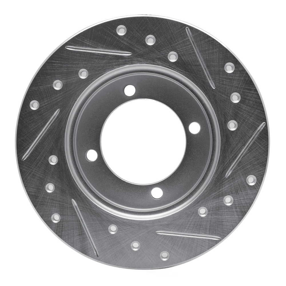 Dynamic Friction Company 631-54000L DFC Brake Rotor - Drilled And Slotted - Silver