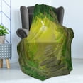 thumbnail image 4 of Forest Soft Flannel Fleece Throw Blanket, Pathway with Trees and Ferns Fairytale, Cozy Plush for Indoor and Outdoor Use, 60" x 80", Fern Green Yellow, by Ambesonne, 4 of 5