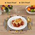 thumbnail image 4 of Star Country Round 13 Inch Placemats Set of 2, Farmhouse Sunflower Texas Retro Checkered HeatResistant Non Slip Place Mats for Dining Table, Wipeable Braided Kitchen Table Mats for Housewarming, 4 of 9