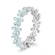 thumbnail image 1 of 1pc Blue Flower Ring For Women Sterling Silver Glamorous Valentine's Day Fine Jewelry Gift, 1 of 5