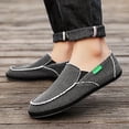 thumbnail image 3 of New 2026 Plus Size Men's Solid Colour Slip On Canvas Loafer Shoes, Durable Walking Shoes, Men's Footwea Comfy Non Slip Rubber Sole r, 3 of 9