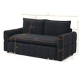 thumbnail image 3 of LUCKHAO 3 in 1 Convertible Sleeper Sofa Bed with Pull Out Bed , Comfy Teddy Convertible Deep Seats Sofa Loveseat , Sleeper Sofa Futon Couches for Living Room, 3 of 10