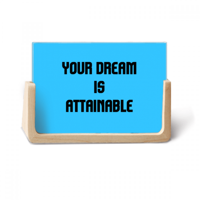 Attainable Inspirational Quote Sayings Photo Wooden Photo Frame