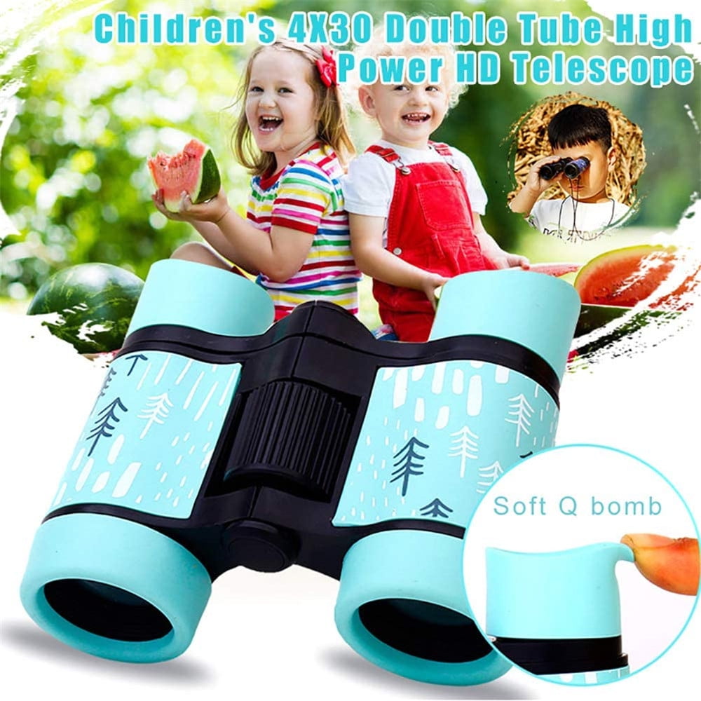 10x22 High QNIGLO Shock Proof Kids Binoculars,Toys for 3-12 Year Old Girls Boys 