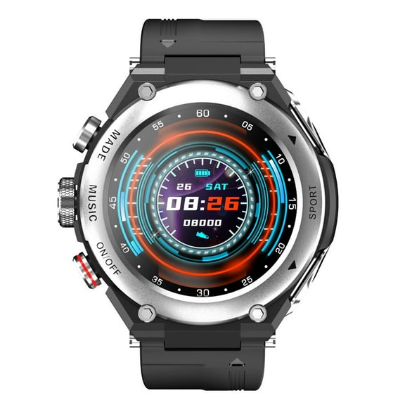 RKZDSR 3-in-1 Smartwatch with Built-in Wireless Earbuds, MP3 Bluetooth Earphones, 1.28-inch Touchscreen, and Circular Fitness Music Speaker