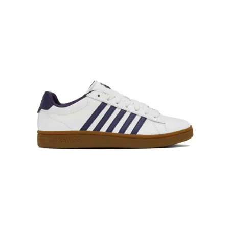 K-Swiss Court Tiebreak II Men’s Bright White Naval Academy Gum Leather Tennis Shoes