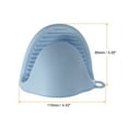 thumbnail image 2 of 2pack Thickened Mini Oven Gloves Heat Resistant Silicone Oven Mitts Finger Pot Holder Light Blue, 2 of 6