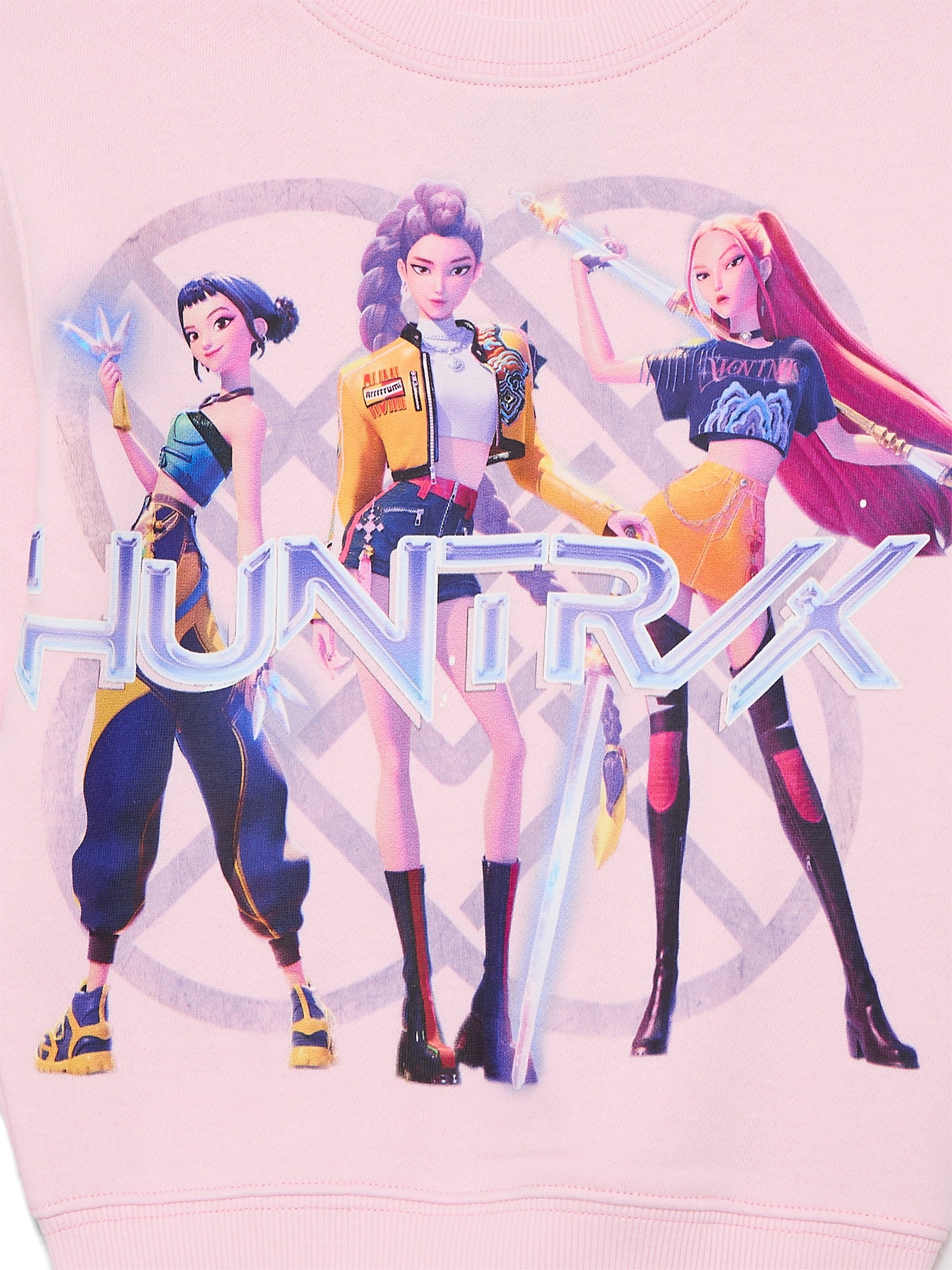 Netflix KPop Demon Hunters Girls Graphic Fleece Sweatshirt, Sizes XS-XL