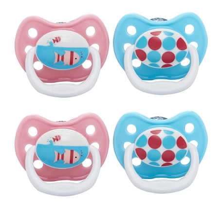 Dr. Brown's Stage 3 PreVent Unique Pacifier, Pink, 4 Ct