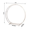 thumbnail image 3 of Efavormart Heavy Duty Gold Metal Double Hoop Wedding Arch Photo Backdrop Stand, Round Wedding Arbor Floral Balloon Frame - 7.5ft, 3 of 5