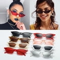 thumbnail image 1 of 2@# UV400 Sun Shades Glasses Motorcycle Glasses Luxury Trending Sunglasses Vintage Cat Eye Sunglasses Small Frame Hot saleH He Qiyong unisex, 1 of 1
