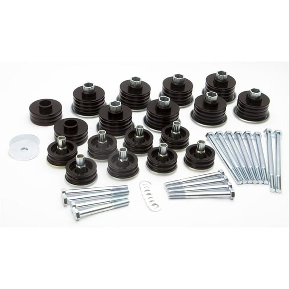 Daystar Body Mount Bushings KF04060BK Black; Polyurethane; With Hardware