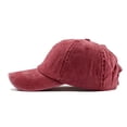 thumbnail image 4 of HOMEIORA Ponytail Baseball Cap for Women High Messy Bun Caps Washed Cotton Hats - Purple, 1 Pack, 4 of 7