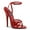 Red Pat, variant on Domina-108, 6" Strappy Ankle Wrap Sandal