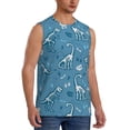 thumbnail image 2 of Kdxio Dinosaur Skull for Men's Muscle T-shirt,Sleeveless for Workout Running Athletic Gym Lounge Casual, 2 of 7