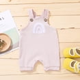 thumbnail image 2 of ZHUASHUM Girls Pants Trousers Rainbow Overalls Toddler Suspender Jumpsuit Romper Ribbed Pants Pink 12-18 Months, 2 of 4