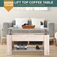 thumbnail image 3 of PayLessHere 39.4" Lift Top Coffee Tables with Hidden Compartment and Storage Shelf,Natural, 3 of 7