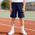 thumbnail image 2 of Gubotare Boys Shorts Athletic Toddler Boys Shorts Baby Boy Summer Uniform Clothes Pull On Jogger Short Size 8-9 (Dark Blue,8-9 Years), 2 of 7