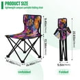 thumbnail image 3 of 600D Oxford Camping Chair Portable Foldable Chair Supports 220 lbs for Picnic, Fishing, Backpacking Vividly Colored Flowers, 3 of 8