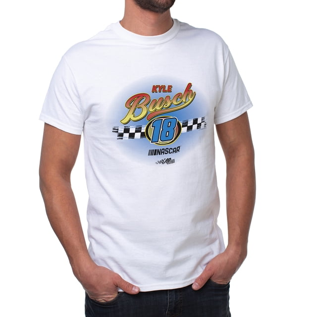 DelSol Camiseta (L) Camiseta NASCAR Classic Crew para hombre - Kyle Busch - 11 Blanco 1 Pc DelSol DelSol Camiseta (L) 1 Pc