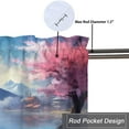 thumbnail image 5 of Japanese Window Curtain Valances Mountain Cherry Blossom Floral Asian Theme Window Valance for Living Room Bedroom, Kitchen Valance Rod Pocket Window Curtain 54 by 18 in, 1 Panel, 5 of 6