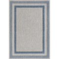 thumbnail image 2 of JONATHAN Y TSN209G-8 Dover Classic 3-Stripe Border Light Gray/Navy 8 ft. x 10 ft. Indoor/Outdoor Area Rug, 2 of 10