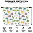 thumbnail image 2 of Blackout Kids Curtains,White Cartoon Dinosaurs Leaves Pattern Childrens Insulated Curtains Set Of 2,Bedroom Essentials,Toddler Room Decor 42"x54", 2 of 5