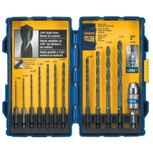 Irwin 4935643 12 Piece Black Oxide Hex Shank Drill Bit Set Walmart
