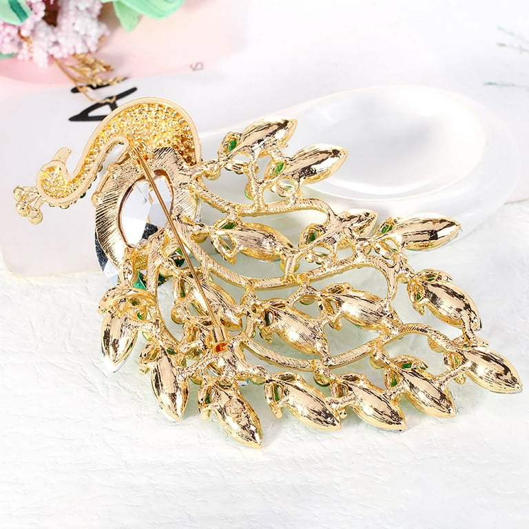 gyujnb Brooches for Women Diamond Green Jewelry Alloy Party Corsage Animal Pin Vintage Brooch Brooches in Jewelry, Women's, Size: One Size
