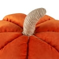 thumbnail image 4 of Way to Celebrate 6" x 9" Rust Velvet Pumpkin Shaped Decorative Pillow, 4 of 5