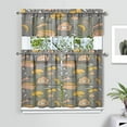 thumbnail image 2 of Kitchen Food Cooking Chef Kitchen Curtain Valance 3 Piece Set for Kitchen Curtains and Valance Set Short Curtain Sink Window Decor 36 Inch Small Window Treatment Tier 27.5x36 Length, 2 of 6